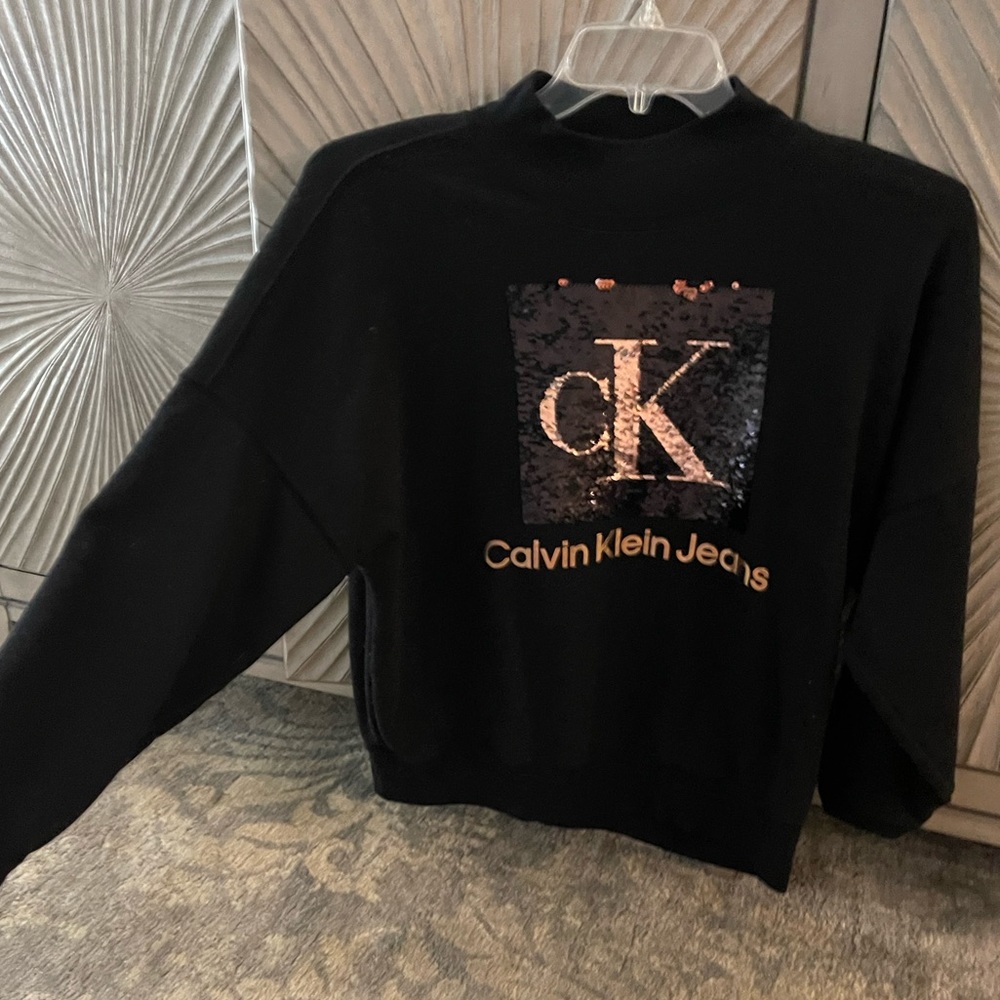 Black and gold Calvin Klein sweatshirt